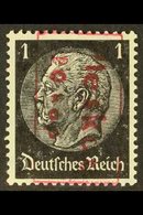 \Y PLESKAU\Y 1941 20k On 1pf Black With Red Overprint, Michel 1b, Never Hinged Mint With A Couple Of Tiny Gum Skips, Lin - Other & Unclassified