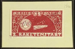 \Y ROCKET POST LOCAL STAMP\Y 1933 (10 Nov) 3m Red-brown Value In Brown IMPERF Variety, Ellington-Zwisler 5A7, Very Fine  - Sonstige & Ohne Zuordnung