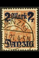 \Y 1920 (1 NOV)\Y 2m On 35pf Red-brown With Burle Background With POINTS DOWNWARD TO THE LEFT, Michel 43 II, Very Fine P - Autres & Non Classés