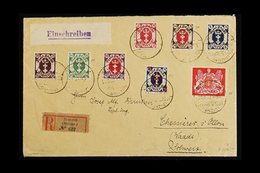 \Y 1922 (29 JUN) REGISTERED COVER\Y To Chesieres-sur-Ollon (Vaud) Switzerland Bearing 1922 9m "Large Arms" (Michel 99),  - Andere & Zonder Classificatie