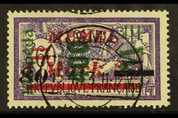 \Y 1923\Y 400m On 80m On 1.25m On 60c Violet & Blue Surcharge With 4.6mm SPACING VARIETY, Michel 165 I, Very Fine Cds Us - Other & Unclassified