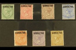 \Y 1886\Y "GIBRALTAR" Overprints On Bermuda Complete Set, SG 1/7, Fine Mint. (7 Stamps) For More Images, Please Visit Ht - Gibraltar