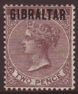 \Y 1886\Y 2d Purple-brown Of Bermuda With GIBRALTAR Overprint, SG 3, Very Fine Mint. For More Images, Please Visit Http: - Gibilterra