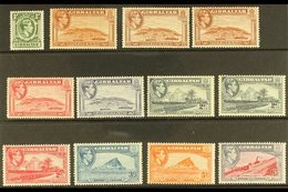 \Y 1938-51\Y King George VI Pictorial Definitive Set Of 14 Complete, SG 121/141, Plus Many Of The Additional Perfs E.g.  - Gibraltar