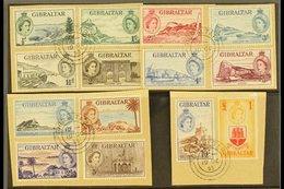 \Y 1953-59\Y Pictorials Complete Set, SG 145/58, Superb Cds Used On Pieces, Very Fresh. (14 Stamps) For More Images, Ple - Gibilterra