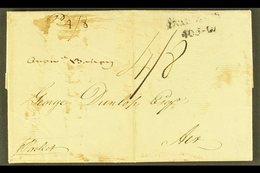 \Y 1812 ENTIRE TO SCOTLAND\Y 1812 (4 FEB) Entire Letter Addressed To George Dunlop At Ayr, With Manuscript "4/8" Rate An - Grenade (...-1974)