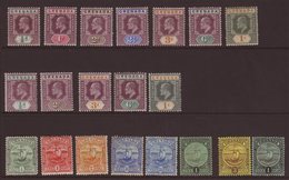 \Y 1902-11 KEVII MINT RANGE\Y On A Stock Card. Includes 1902 Set To 1s, 1904-06 ½d, 2d, 3d, 6d And 1s, 1906 "Badge" Set  - Grenada (...-1974)