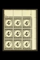 \Y POSTAGE DUES\Y 1952 4c Black WATERMARK ERROR ST. EDWARD CROWN, SG D16b, Within Superb Never Hinged Mint Upper Right C - Grenade (...-1974)