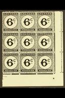 \Y POSTAGE DUES\Y 1952 6c Black WATERMARK ERROR ST. EDWARD CROWN, SG D17b, Within Superb Never Hinged Mint Lower Right C - Grenade (...-1974)