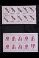 \Y PINEAPPLE POST LOCAL STAMPS.\Y 1980's Never Hinged Mint Group Of All Different Complete Sheetlets Of 10 Printed On Un - Hawaii