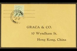 \Y POSTAL FISCAL COVER.\Y 1938 (20 Jan) Cover Addressed Locally, Bearing POSTAL FISCAL 1938 5c Green (SG F12) Tied By "H - Andere & Zonder Classificatie