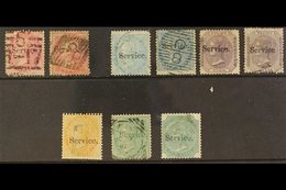 \Y OFFICIALS\Y 1866-72 No Watermark 8a (x2) Used And Watermark Elephant's Head ½a (x2), 8p (x2, One Unused), 2a & Both 4 - Andere & Zonder Classificatie