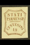 \Y PARMA\Y 1859 10c Brown, Sass 14, Superb Mint Og, With Bright Even Colour And Large Margins. Beautiful Example Of This - Ohne Zuordnung