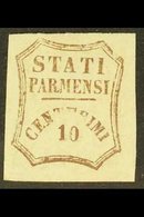 \Y PARMA\Y 1859 10c Brown Provisional Govt, Sass 14, Very Fine Mint Og. Lovely Stamp. For More Images, Please Visit Http - Zonder Classificatie