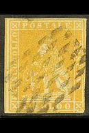 \Y TUSCANY\Y 1857 1s Ochre, Wmk Wavy Lines, Sass 11, Very Fine Used. Lovely Example Of This Delicate Stamp With Clear To - Zonder Classificatie