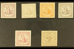 \Y 1864 ITALIAN POSTAL ADMINISTRATION ESSAYS\Y 5 Allegorical Designs In Different Colours For "Official Seals" (Sorani C - Non Classificati