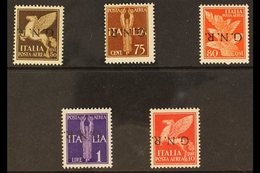 \Y 1944 R.S.I.\Y Air Post 50c, 75c, 80c, 1L & 10L Values Each With INVERTED "G.N.R." OVERPRINTS, Sassone 118a/121a & 124 - Zonder Classificatie