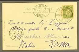 \Y TRIPOLI (LIBYA) 1906\Y (June) Picture Postcard Of Rue Principale De Tripoli, Bearing 10pa To Rome, Italy, With Good C - Other & Unclassified