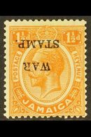 \Y 1917\Y 1½d Orange War Stamp With OVERPRINT INVERTED Variety, SG 74d, Very Fine Mint. For More Images, Please Visit Ht - Jamaïque (...-1961)