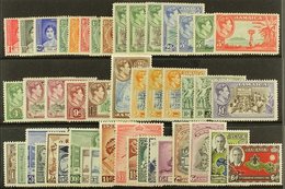 \Y 1937-52 COMPLETE KGVI MINT.\Y An Attractive Selection Presented On A Stock Card With A Complete "Basic" Run Of Issues - Jamaïque (...-1961)