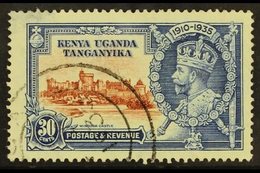 \Y 1935\Y 30c Brown And Deep Blue Silver Jubilee, Diagonal Line By Turret, Cds Used, Thin At Upper Left. For More Images - Vide