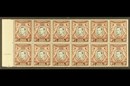 \Y 1938-54\Y 1c Black & Chocolate-brown Perf 13¼x13¾ "A" OF "CA" MISSING FROM WATERMARK Variety, SG 131ab, Within Superb - Vide