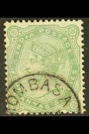 \Y INDIA USED IN\Y 1882-1900 4a.6p Yellow-green, QV India Issue, SG Z6, Fine Used With MOMBASA Postmark. For More Images - Vide
