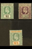 \Y 1904\Y Ed VII $1, $2 And $5, SG 136 - 8, Fine To Very Fine Mint. (3 Stamps) For More Images, Please Visit Http://www. - Straits Settlements