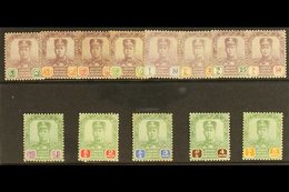 \Y JOHORE\Y 1918 - 20 Sultan Set Complete To $5, SG 89/100, Fine To Very Fine Mint, Some Light Gum To  Nes. (13 Stamps)  - Other & Unclassified