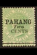 \Y PAHANG\Y 1891 2c On 24c Green, SG 7, Very Fine And Fresh Mint. For More Images, Please Visit Http://www.sandafayre.co - Autres & Non Classés