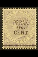 \Y PERAK\Y 1891 1c On 6c Lilac, SG 44, Very Fine Mint. For More Images, Please Visit Http://www.sandafayre.com/itemdetai - Other & Unclassified