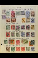 \Y 1863-1952 USED COLLECTION\Y Presented On "Busy" Old Interleaved Pages. Includes QV To 1s Shades, KEVII To Various 1s, - Malta (...-1964)