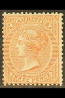 \Y 1863\Y 3d Dull Red, Wmk CC, SG 61a, Fine Mint Part Og. For More Images, Please Visit Http://www.sandafayre.com/itemde - Mauritius (...-1967)