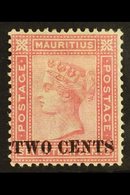 \Y 1891\Y 2c On 17c Rose, SG 119, Fine Mint For More Images, Please Visit Http://www.sandafayre.com/itemdetails.aspx?s=5 - Mauritius (...-1967)