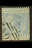 \Y 1884-85\Y 4d Blue, Perf 14, CA Wmk, SG 11, Fine Used For More Images, Please Visit Http://www.sandafayre.com/itemdeta - Montserrat