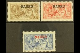 \Y 1916-23\Y De La Rue Seahorse High Values Set, SG 21/23, Mint, The 2s6d With Feint Tone Spot On The 2s6d Gum But A Fre - Nauru