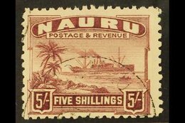 \Y 1924-48\Y 5s Claret On Greyish Paper, SG 38A, Fine Cds Used For More Images, Please Visit Http://www.sandafayre.com/i - Nauru