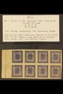 \Y 1886-89\Y 2a Violet On Medium To Thick Paper, SG 1, A Mint Marginal BLOCK OF EIGHT From Setting 8, Some Toning To Som - Nepal