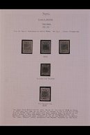 \Y 1899-1930 "HALF ANNA BLACK" STUDY\Y Includes 1899-1900 ½a Black Imperf (SG 22) Four Unused Examples With One Showing  - Népal