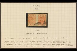 \Y 1917-30\Y ½a Orange-vermilion Tete-beche Pair USED FORGERY, As SG 35a, Apparently Less Than Twelve Genuine Tete-beche - Nepal