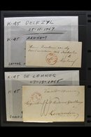 \Y 1853-1867 STAMPLESS COVERS.\Y An Interesting Collection Of Unpaid By Sender Entires & Entire Letters, Bearing ALL DIF - Andere & Zonder Classificatie