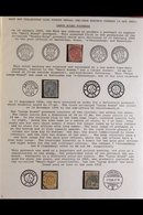 \Y POSTMARKS COLLECTION - LARGE ROUND CANCELLATIONS\Y 1890's And 1900's Well Written Up Collection Of Stamps With Identi - Autres & Non Classés