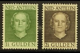 \Y ANTILLES\Y 1950-79 1½g Grey Green & 2½g Sepia  Perf 12½ X 12, SG 321/22, Very Fine Mint (2 Stamps) For More Images, P - Autres & Non Classés