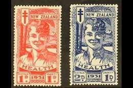 \Y 1931\Y 1d+1d  Scarlet And 2d+2d Blue "Smiling Boy" Health Set, SG 546/547, Very Fine Mint. (2 Stamps) For More Images - Andere & Zonder Classificatie