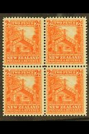 \Y 1936-42\Y 2d Orange, Perf 14 X 15, SG 580d, Fine Mint Block Of Four, Lower Pair Is Nhm. For More Images, Please Visit - Other & Unclassified