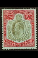 \Y 1908-11\Y 2s6d Brownish Black & Carmine Red/blue, SG 78, Fine Mint For More Images, Please Visit Http://www.sandafayr - Nyassaland (1907-1953)