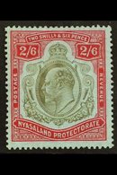 \Y 1908-11\Y 2s6d Brownish Black & Carmine Red/blue, SG 78, Fine Mint For More Images, Please Visit Http://www.sandafayr - Nyasaland (1907-1953)