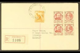 \Y 1951\Y (Nov) Cover To England Bearing Australia ½d Roo And 3d Centenary Block Of Four Tied By ANGORAM Cds's, Alongsid - Papoea-Nieuw-Guinea