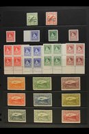 \Y 1935-39 MINT SELECTION\Y On A Stock Page. Includes 1935 Jubilee Set, 1937 Coronation Sets X5 (inc Set In Blocks Of 4) - Papua Nuova Guinea