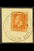 \Y 1915-29\Y 1½d Orange-brown KGV Of New Zealand, Tied To A Piece By Fine Full "PITCAIRN ISLAND" Cds Cancel Of 17 OC 30, - Pitcairninsel